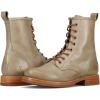 imageFrye Veronica Womens Combat Boots Crafted from HandBurnished Vintage Italian Leather with Genuine StitchDown Welt Construction and Leather Lining  6  Shaft HeightEucalyptus  Richmond Leather