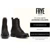 imageFrye Veronica Womens Combat Boots Crafted from HandBurnished Vintage Italian Leather with Genuine StitchDown Welt Construction and Leather Lining  6  Shaft HeightBlack Floral Nubuck Leather