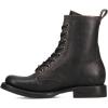 imageFrye Veronica Womens Combat Boots Crafted from HandBurnished Vintage Italian Leather with Genuine StitchDown Welt Construction and Leather Lining  6  Shaft HeightAntique Black  Flex