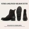 imageFrye Veronica Womens Combat Boots Crafted from HandBurnished Vintage Italian Leather with Genuine StitchDown Welt Construction and Leather Lining  6  Shaft HeightBlack Floral Nubuck Leather