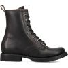 imageFrye Veronica Womens Combat Boots Crafted from HandBurnished Vintage Italian Leather with Genuine StitchDown Welt Construction and Leather Lining  6  Shaft HeightAntique Black  Flex