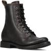 imageFrye Veronica Womens Combat Boots Crafted from HandBurnished Vintage Italian Leather with Genuine StitchDown Welt Construction and Leather Lining  6  Shaft HeightAntique Black  Flex
