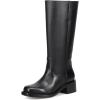 imageFrye Campus 14L Iconic Tall Boots for Women Crafted from Signature Montana Leather with Goodyear Welt Construction and Stacked Leather Heel  13 Shaft HeightBlack  Wide Calf