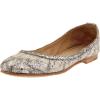 imageFrye Carson Ballet Flats for Women  Premium Tumbled Leather Lining Leather Outsole  38quot HeelSilverMulti