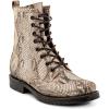 imageFrye Veronica Womens Combat Boots Crafted from HandBurnished Vintage Italian Leather with Genuine StitchDown Welt Construction and Leather Lining  6  Shaft HeightNatural Snake Serpento Leather