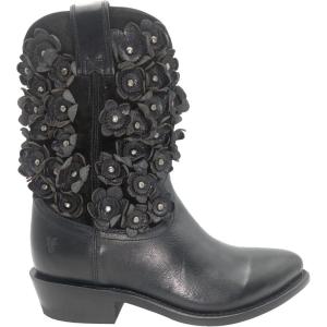 imageFrye Billy Flower Womens Western Ankle Boot  Stylish Leather Design with Floral Embroidery and Comfortable FitBlack