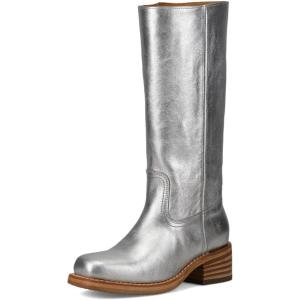 imageFrye Campus 14L Iconic Tall Boots for Women Crafted from Signature Montana Leather with Goodyear Welt Construction and Stacked Leather Heel  13 Shaft HeightSilver  Austin Leather