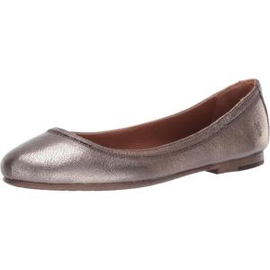 imageFrye Carson Ballet Flats for Women  Premium Tumbled Leather Lining Leather Outsole  38quot HeelGolden Silver