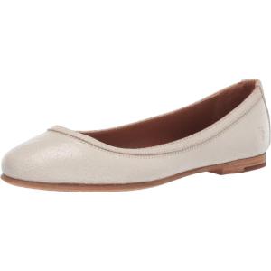 imageFrye Carson Ballet Flats for Women  Premium Tumbled Leather Lining Leather Outsole  38quot HeelOff White Painted Suede