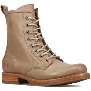 imageFrye Veronica Womens Combat Boots Crafted from HandBurnished Vintage Italian Leather with Genuine StitchDown Welt Construction and Leather Lining  6  Shaft HeightAsh  Renice