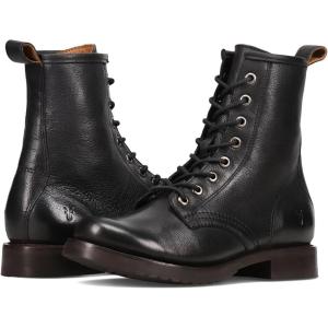 imageFrye Veronica Womens Combat Boots Crafted from HandBurnished Vintage Italian Leather with Genuine StitchDown Welt Construction and Leather Lining  6  Shaft HeightBlack  Flex
