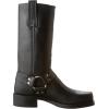 imageFrye Harness 12R Boots for Men with OiledLeather Upper Siped Outsole with Stacked Leather Heel and Nickel ampamp Brass Hardware  12 Shaft HeightBlack 2