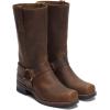 imageFrye Harness 12R Boots for Men with OiledLeather Upper Siped Outsole with Stacked Leather Heel and Nickel ampamp Brass Hardware  12 Shaft HeightDark Brown 3