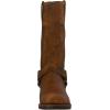 imageFrye Harness 12R Boots for Men with OiledLeather Upper Siped Outsole with Stacked Leather Heel and Nickel ampamp Brass Hardware  12 Shaft HeightDark Brown  87350