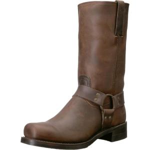 imageFrye Harness 12R Boots for Men with OiledLeather Upper Siped Outsole with Stacked Leather Heel and Nickel ampamp Brass Hardware  12 Shaft HeightGaucho