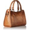 imageFrye Womens Melissa Zip Satchel Leather Handbag with Adjustable Shoulder Strap ampamp Top HandleBeige