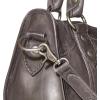 imageFrye Womens Melissa Zip Satchel Leather Handbag with Adjustable Shoulder Strap ampamp Top HandleCarbon