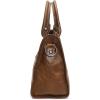 imageFrye Womens Melissa Zip Satchel Leather Handbag with Adjustable Shoulder Strap ampamp Top HandleDark Brown