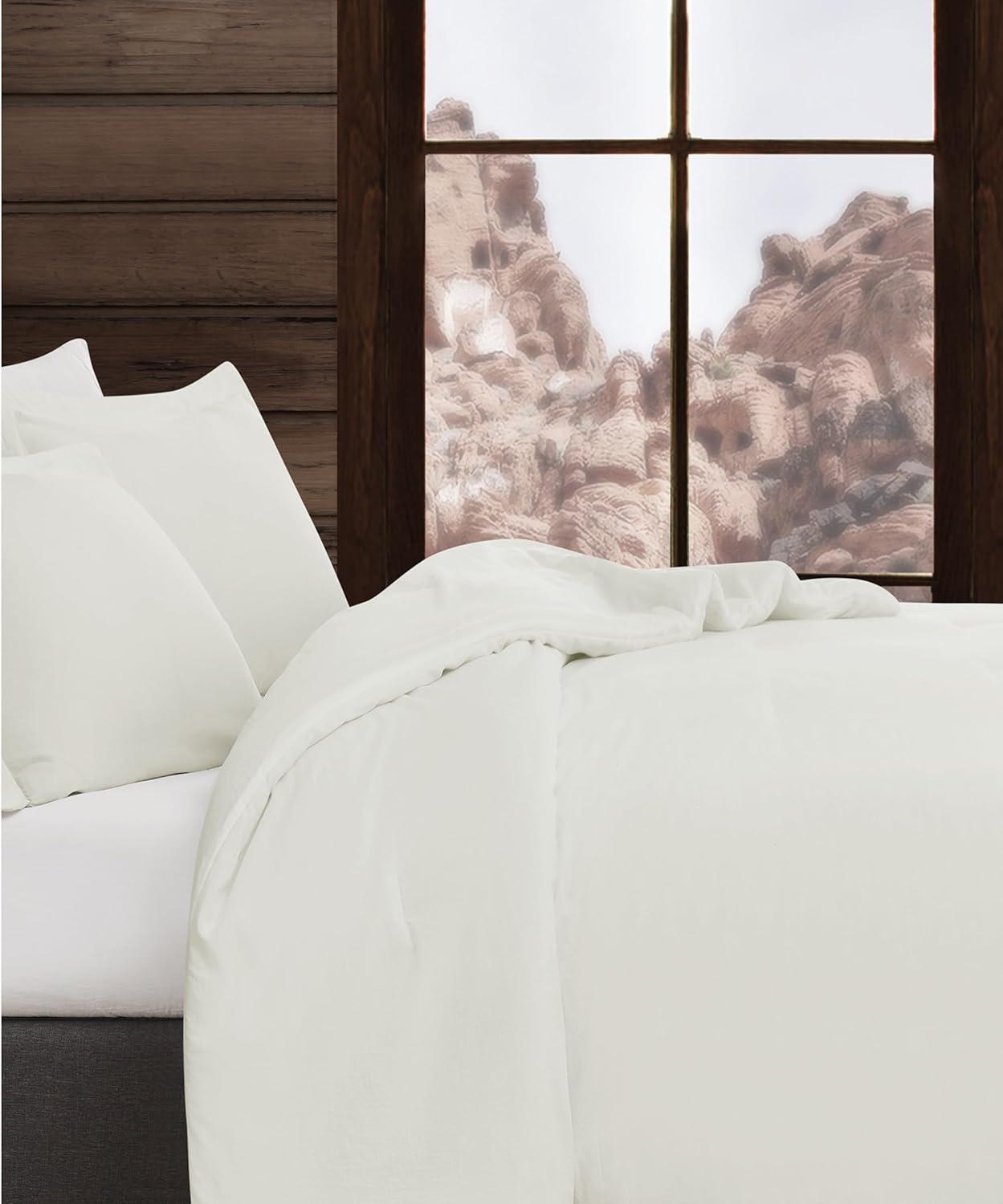 image:imageFrye Vintage Washed 100 Cotton 3Piece FullQueen Quilt Set in Blue Solid Color OekoTEX CertifiedWhite