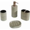image:imageFrye Carson 100 Ceramic 4 Piece Bath Accessory Set in Desert Sage All Season Adult Size OekoTEX Certified