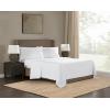 image:imageFrye Dusted Denim Cotton and Polyester Blend 55 Cotton45 Polyester Deep Pocket 4 Piece Queen Sheet Set in White All Season Adult Size OekoTEX CertifiedWhite