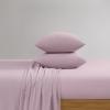 image:imageFrye Dusted Denim Cotton and Polyester Blend 55 Cotton45 Polyester Deep Pocket 4 Piece Queen Sheet Set in White All Season Adult Size OekoTEX CertifiedPink