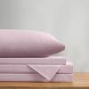 image:imageFrye Dusted Denim Cotton and Polyester Blend 55 Cotton45 Polyester Deep Pocket 4 Piece Queen Sheet Set in White All Season Adult Size OekoTEX CertifiedPink