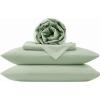 image:imageFrye Dusted Denim Cotton and Polyester Blend 55 Cotton45 Polyester Deep Pocket 4 Piece Queen Sheet Set in White All Season Adult Size OekoTEX CertifiedGreen