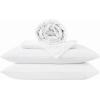 image:imageFrye Dusted Denim Cotton and Polyester Blend 55 Cotton45 Polyester Deep Pocket 4 Piece Queen Sheet Set in White All Season Adult Size OekoTEX CertifiedWhite