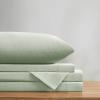 image:imageFrye Dusted Denim Cotton and Polyester Blend 55 Cotton45 Polyester Deep Pocket 4 Piece Queen Sheet Set in White All Season Adult Size OekoTEX CertifiedGreen