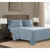 image:imageFrye Dusted Denim Cotton and Polyester Blend 55 Cotton45 Polyester Deep Pocket 4 Piece Queen Sheet Set in White All Season Adult Size OekoTEX CertifiedBlue
