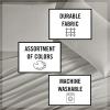 image:imageFrye Dusted Denim Cotton and Polyester Blend 55 Cotton45 Polyester Deep Pocket 4 Piece Queen Sheet Set in White All Season Adult Size OekoTEX CertifiedPink