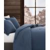 image:imageFrye Vintage Washed 100 Cotton 3Piece FullQueen Comforter Set in Blue Solid Color OekoTEX Certified