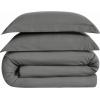 image:imageFrye Vintage Washed 100 Cotton 3Piece FullQueen Comforter Set in Grey Solid Color OekoTEX Certified