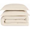 image:imageFrye Vintage Washed 100 Cotton 3Piece FullQueen Comforter Set in Natural Solid Color OekoTEX Certified