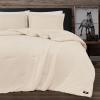 image:imageFrye Vintage Washed 100 Cotton 3Piece FullQueen Comforter Set in Natural Solid Color OekoTEX Certified