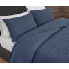 image:imageFrye Vintage Washed 100 Cotton 3Piece FullQueen Quilt Set in Blue Solid Color OekoTEX CertifiedBlue