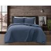 image:imageFrye Vintage Washed 100 Cotton 3Piece FullQueen Quilt Set in Blue Solid Color OekoTEX CertifiedBlue