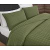 image:imageFrye Vintage Washed 100 Cotton 3Piece FullQueen Quilt Set in Blue Solid Color OekoTEX CertifiedGreen