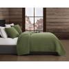 image:imageFrye Vintage Washed 100 Cotton 3Piece FullQueen Quilt Set in Blue Solid Color OekoTEX CertifiedGreen