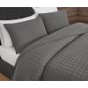 image:imageFrye Vintage Washed 100 Cotton 3Piece FullQueen Quilt Set in Grey Solid Color OekoTEX CertifiedGrey