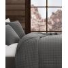 image:imageFrye Vintage Washed 100 Cotton 3Piece FullQueen Quilt Set in Grey Solid Color OekoTEX CertifiedGrey