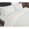 image:imageFrye Vintage Washed 100 Cotton 3Piece FullQueen Quilt Set in White Solid Color OekoTEX Certified