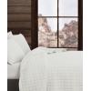 image:imageFrye Vintage Washed 100 Cotton 3Piece FullQueen Quilt Set in White Solid Color OekoTEX Certified