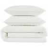 image:imageFrye Vintage Washed 100 Cotton 3Piece FullQueen Quilt Set in White Solid Color OekoTEX Certified