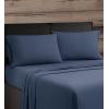 image:imageFrye Vintage Washed 100 Cotton 4Piece Queen Sheet Set in Blue Solid Color OekoTEX CertifiedBlue