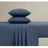 image:imageFrye Vintage Washed 100 Cotton 4Piece Queen Sheet Set in Blue Solid Color OekoTEX CertifiedBlue