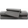 image:imageFrye Vintage Washed 100 Cotton 4Piece Queen Sheet Set in Blue Solid Color OekoTEX CertifiedGrey