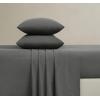 image:imageFrye Vintage Washed 100 Cotton 4Piece Queen Sheet Set in Blue Solid Color OekoTEX CertifiedGrey