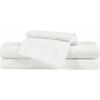 image:imageFrye Vintage Washed 100 Cotton 4Piece Queen Sheet Set in Blue Solid Color OekoTEX CertifiedWhite